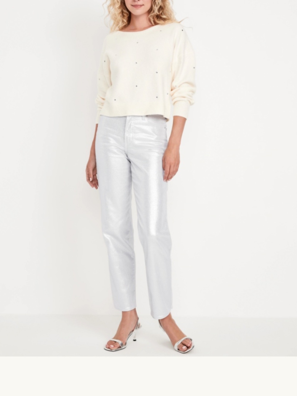 Old Navy silver jeans 10